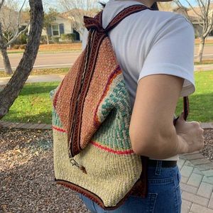 Zapotec Handmade Wool Backpack Oaxaca México